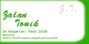 zalan tomik business card